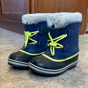 Sorel Kids' Blue and Black Winter Yoot Boots Size 12